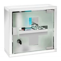 WENKO Armoire à pharmacie Broadwater II - Acier inoxydable - Argenté -Meubles de salle de bain Soldes 2022 1000155796 190204 17251600087 GALLERYIMAGES P000000001000155796