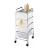 WENKO Desserte Messina - Blanc / Chrome - Hauteur : 81 cm -Meubles de salle de bain Soldes 2022 1000155817 190204 17252000166 IMAGE P000000001000155817