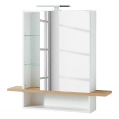 Germania Salle de bain Novolino I (2 éléments) - Avec éclairage - Blanc mat / Imitation chêne de Navarre -Meubles de salle de bain Soldes 2022 1000158019 190208 16194700071 GALLERYIMAGES P000000001000158019