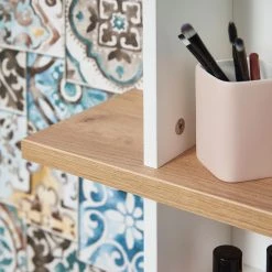 Germania Salle de bain Novolino I (2 éléments) - Avec éclairage - Blanc mat / Imitation chêne de Navarre -Meubles de salle de bain Soldes 2022 1000158019 190208 16194800074 GALLERYIMAGES P000000001000158019