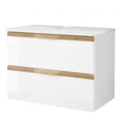 Giessbach Meuble sous lavabo Carandiru - Blanc brillant / Chêne