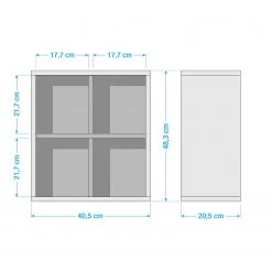 Schildmeyer Étagère murale Padua - Blanc -Meubles de salle de bain Soldes 2022 1000166815 191023 08592400058 SKETCH DETAILS P000000001000166815 sketch
