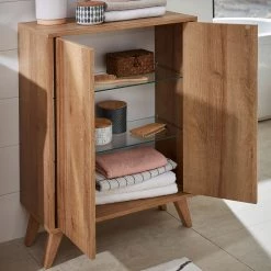 Fackelmann Meuble bas Finn - Imitation chêne noueux -Meubles de salle de bain Soldes 2022 1000167475 190418 08305200005 GALLERYIMAGES P000000001000167475