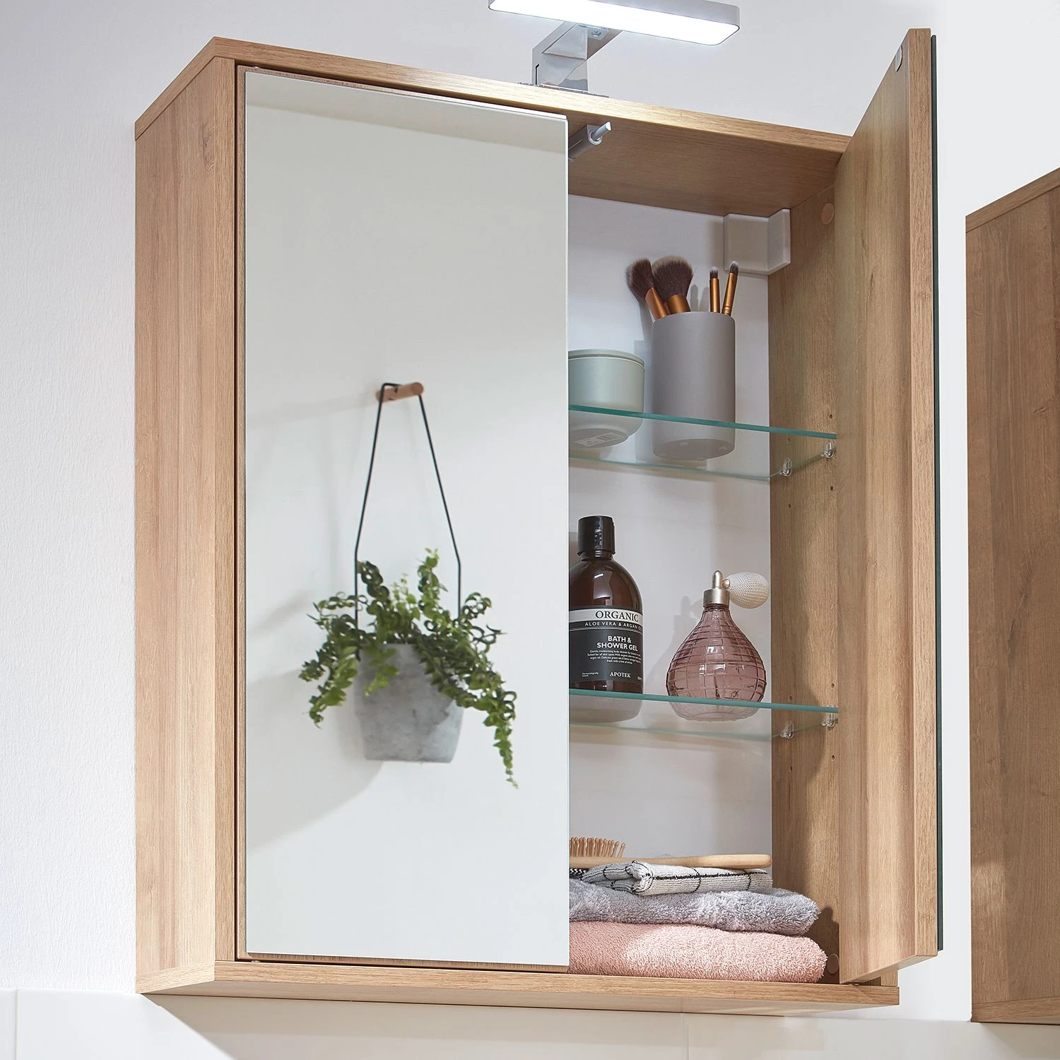 Fackelmann Armoire de toilette Finn - Imitation chêne noueux 7 Fackelmann Armoire de toilette Finn - Imitation chêne noueux – Image 5