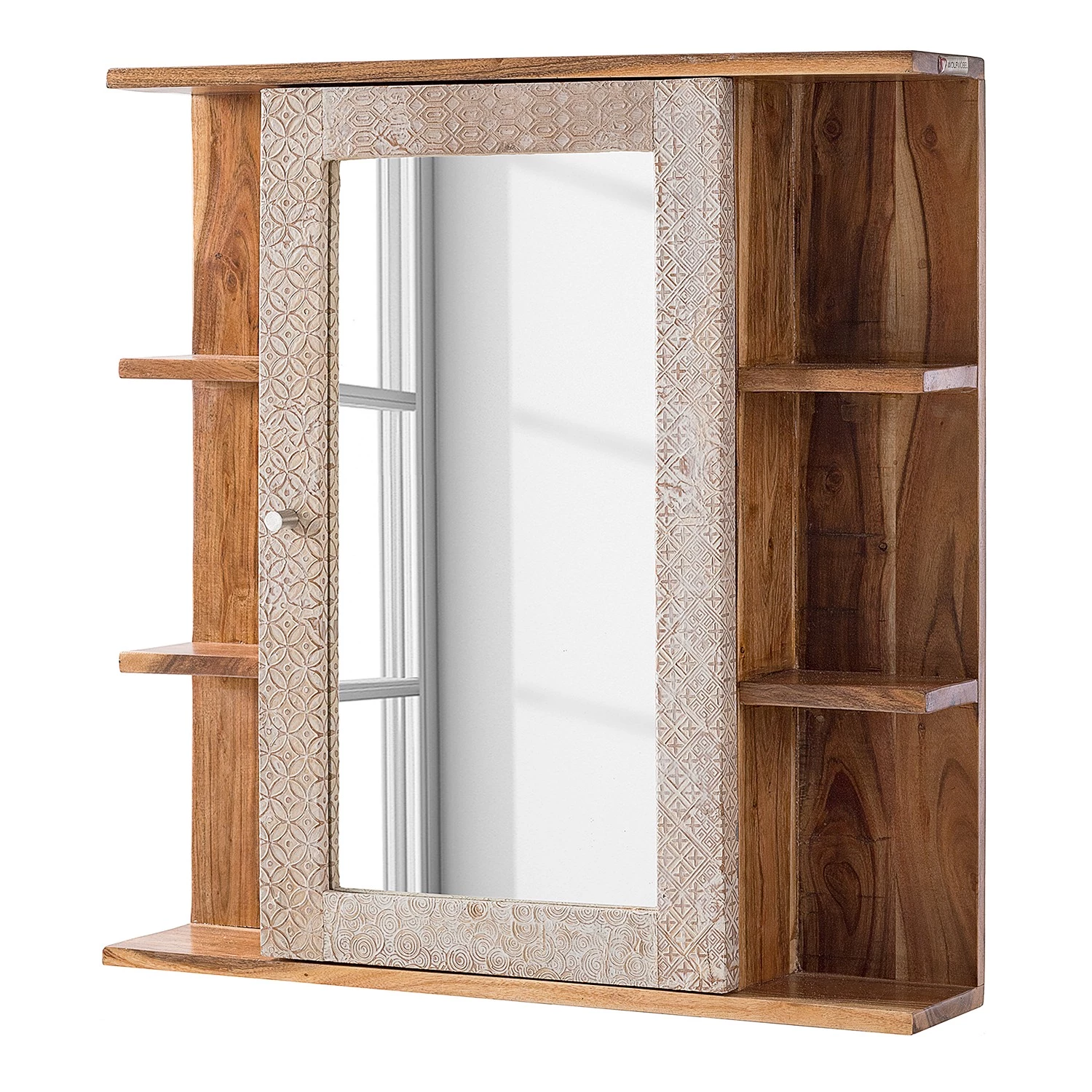 Ars manufacti Salle de bain Buuda II (3 éléments) - Partiellement en acacia massif - Écru / Acacia 14 Ars manufacti Salle de bain Buuda II (3 éléments) - Partiellement en acacia massif - Écru / Acacia – Image 12