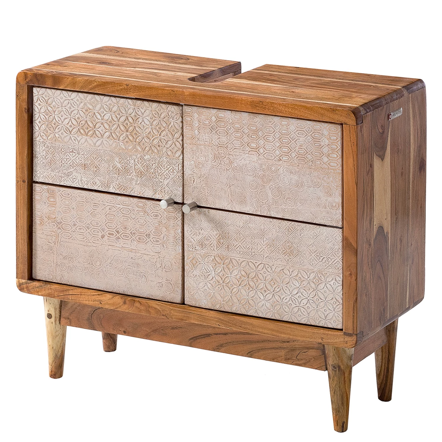 Ars manufacti Salle de bain Buuda II (3 éléments) - Partiellement en acacia massif - Écru / Acacia 18 Ars manufacti Salle de bain Buuda II (3 éléments) - Partiellement en acacia massif - Écru / Acacia – Image 16