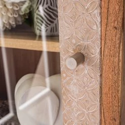 Ars manufacti Salle de bain Buuda III (4 éléments) - Partiellement en acacia massif - Écru / Acacia -Meubles de salle de bain Soldes 2022 1000168987 200212 12274600065 DETAILS P000000001000168987