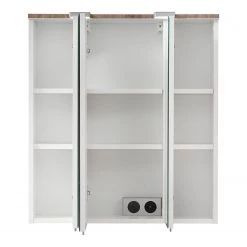 Pelipal Salle de bain Burgas I (3 éléments) - Avec éclairage  - Blanc / Imitation chêne -Meubles de salle de bain Soldes 2022 1000173886 190510 15544800021 GALLERYIMAGES P000000001000173886