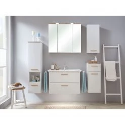 Pelipal Salle de bain Burgas II (2 éléments) - Avec éclairage  - Blanc / Imitation chêne -Meubles de salle de bain Soldes 2022 1000173899 190510 15544900038 MOOD GALLERYIMAGES P000000001000173899 mood