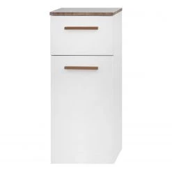 Pelipal Salle de bain Burgas III (5 éléments) - Avec éclairage  - Blanc / Imitation chêne -Meubles de salle de bain Soldes 2022 1000173900 190510 15545000051 GALLERYIMAGES P000000001000173900