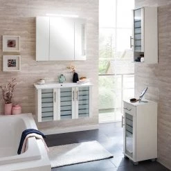 Schildmeyer Meuble haut Niko I - verre - Blanc -Meubles de salle de bain Soldes 2022 1000174161 190522 12464700002 MOOD GALLERYIMAGES P000000001000174161 mood