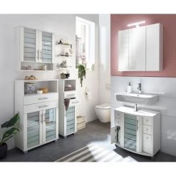 Schildmeyer Meuble sous lavabo Niko II - verre - Blanc 9 Schildmeyer Meuble sous lavabo Niko II - verre - Blanc -Meubles de salle de bain Soldes 2022 1000174166 190515 14032500008 MOOD GALLERYIMAGES P000000001000174166 mood