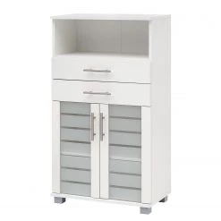 Schildmeyer Meuble bas Niko II - verre - Blanc