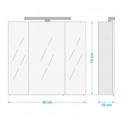Schildmeyer Armoire de toilette Niko II - - Éclairage - Blanc -Meubles de salle de bain Soldes 2022 1000174171 211008 163035000515 SKETCH DETAILS P000000001000174171 sketch