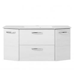 Pelipal Salle de bain Quickset 936 V (5 élém.) - - Éclairage inclus - Imitation chêne blanc / Chrome -Meubles de salle de bain Soldes 2022 1000175308 190618 11190300055 GALLERYIMAGES P000000001000175308