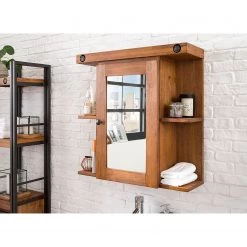 Ars manufacti Salle de bain Manchester IV (4 éléments) - Acacia massif / Métal - Acacia / Anthracite -Meubles de salle de bain Soldes 2022 1000175503 190604 09483300003 MOOD GALLERYIMAGES P000000001000175503 mood