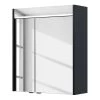 Pelipal Armoire de toilette Quickset 327 - Avec éclairage - Anthracite