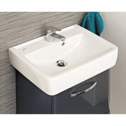 Pelipal Meuble avec vasque Quickset 327 - Anthracite brillant / Anthracite - Profondeur : 39 cm -Meubles de salle de bain Soldes 2022 1000176694 200513 11020000105 DETAILS P000000001000176694