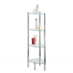 WENKO Étagère d’angle Yago - chrome