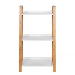 WENKO Étagère Finja I - Partiellement en bambou massif - Blanc / Bambou - Hauteur : 76 cm 14 WENKO Étagère Finja I - Partiellement en bambou massif - Blanc / Bambou - Hauteur : 76 cm -Meubles de salle de bain Soldes 2022 1000176877 190627 16584000039 GALLERYIMAGES P000000001000176877