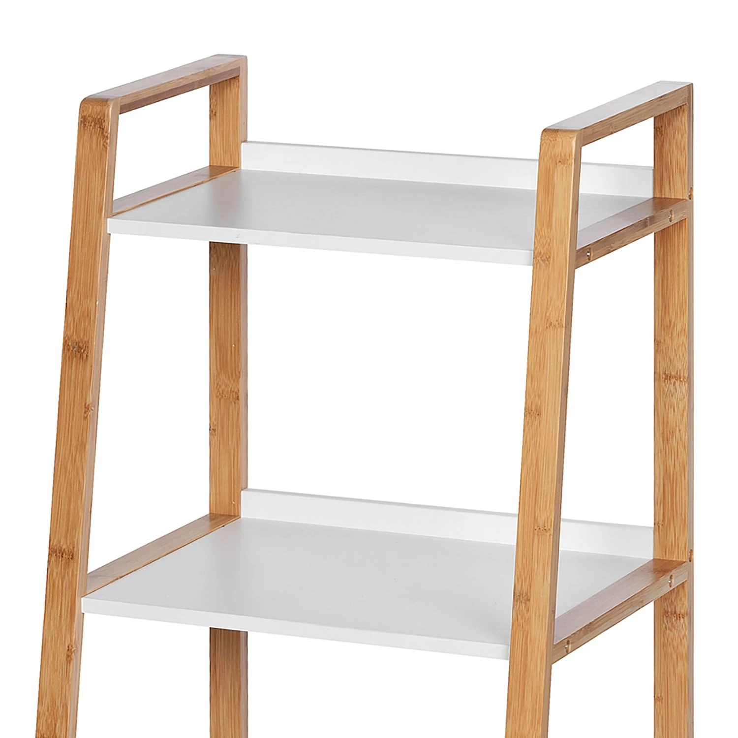 WENKO Étagère Finja I - Partiellement en bambou massif - Blanc / Bambou - Hauteur : 76 cm 9 WENKO Étagère Finja I - Partiellement en bambou massif - Blanc / Bambou - Hauteur : 76 cm – Image 7