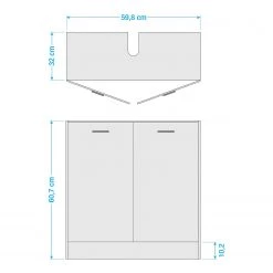 Schildmeyer Meuble sous lavabo Lorenz - Blanc -Meubles de salle de bain Soldes 2022 1000178420 190802 10531600004 SKETCH DETAILS P000000001000178420 sketch