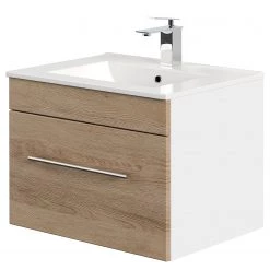 Posseik Meuble vasque Viva I - Imitation chêne clair