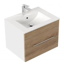 Posseik Meuble vasque Viva I - Imitation chêne clair -Meubles de salle de bain Soldes 2022 1000179505 220511 031 DETAILS P000000001000179505