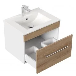 Posseik Meuble vasque Viva I - Imitation chêne clair -Meubles de salle de bain Soldes 2022 1000179505 220511 032 DETAILS P000000001000179505