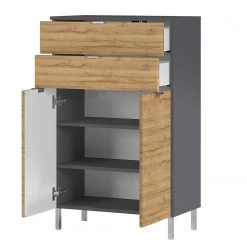 Germania Meuble bas Mauresa - Imitation chêne Grandson / Graphite -Meubles de salle de bain Soldes 2022 1000180814 190718 10020500040 DETAILS P000000001000180814