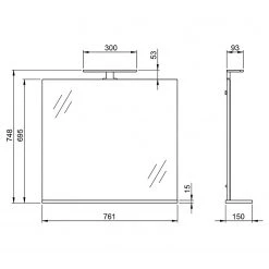 Germania Salle de bain Mauresa III (2 éléments) - Blanc / Imitation chêne Grandson -Meubles de salle de bain Soldes 2022 1000180818 190718 10020700078 DETAILS P000000001000180818