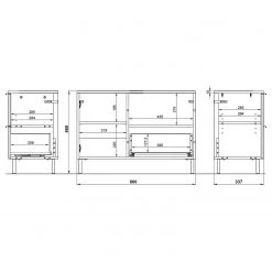 Germania Salle de bain Mauresa II (2 éléments) - Avec éclairage - Blanc / Imitation chêne Grandson -Meubles de salle de bain Soldes 2022 1000180819 190718 10020700086 DETAILS P000000001000180819