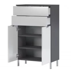 Germania Salle de bain Mauresa I (4 éléments) - Avec éclairage - Blanc / Graphite -Meubles de salle de bain Soldes 2022 1000180821 190718 10020800101 DETAILS P000000001000180821