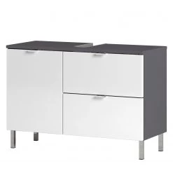 Germania Salle de bain Mauresa I (4 éléments) - Avec éclairage - Blanc / Graphite -Meubles de salle de bain Soldes 2022 1000180821 190718 10020800103 DETAILS P000000001000180821