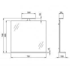 Germania Salle de bain Mauresa I (4 éléments) - Avec éclairage - Blanc / Graphite -Meubles de salle de bain Soldes 2022 1000180821 190718 10020800112 DETAILS P000000001000180821