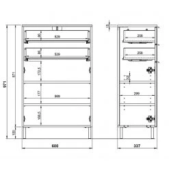 Germania Salle de bain Mauresa I (4 éléments) - Avec éclairage - Blanc / Graphite -Meubles de salle de bain Soldes 2022 1000180821 190718 10020800115 DETAILS P000000001000180821