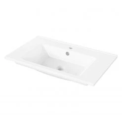 Pelipal Meuble avec vasque Quickset 913 - Blanc brillant / Imitation béton -Meubles de salle de bain Soldes 2022 1000188252 190913 07173400055 DETAILS P000000001000188252