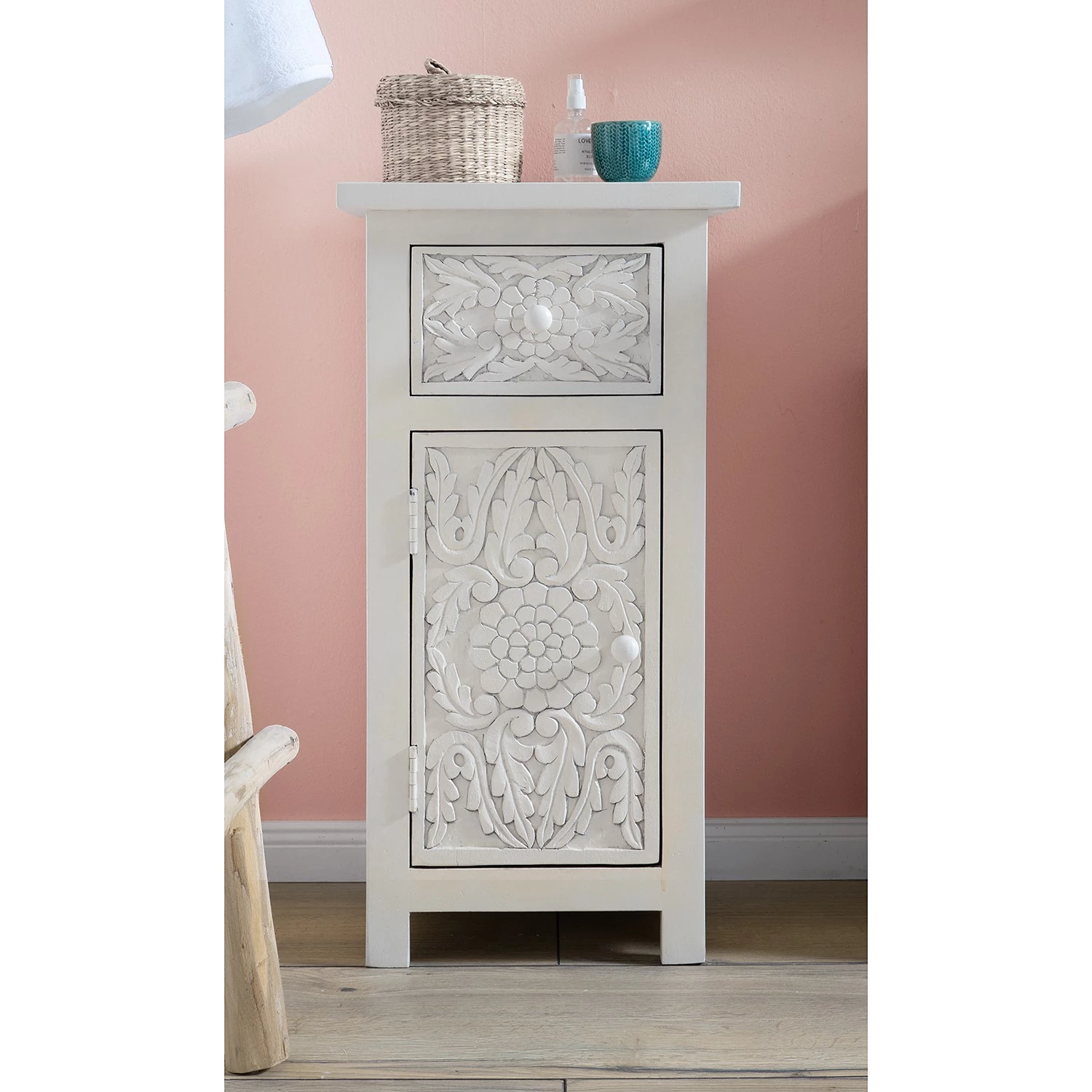 Maison Belfort Meuble bas Mirador - Manguier massif - Blanc 4 Maison Belfort Meuble bas Mirador - Manguier massif - Blanc – Image 2