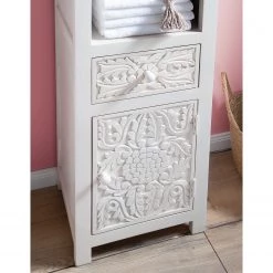 Maison Belfort Colonne de salle de bain Mirador - Manguier massif - Blanc 25 Maison Belfort Colonne de salle de bain Mirador - Manguier massif - Blanc -Meubles de salle de bain Soldes 2022 1000190248 200609 07461000016 MOOD DETAILS P000000001000190248 mood