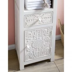 Maison Belfort Colonne de salle de bain Mirador - Manguier massif - Blanc 26 Maison Belfort Colonne de salle de bain Mirador - Manguier massif - Blanc -Meubles de salle de bain Soldes 2022 1000190248 200618 07461000016 MOOD DETAILS P000000001000190248 mood