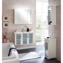 Schildmeyer Salle de bain Niko (3 éléments) - Éclairage inclus - Blanc 11 Schildmeyer Salle de bain Niko (3 éléments) - Éclairage inclus - Blanc -Meubles de salle de bain Soldes 2022 1000191374 191023 16394200022 MOOD DETAILS P000000001000191374 mood