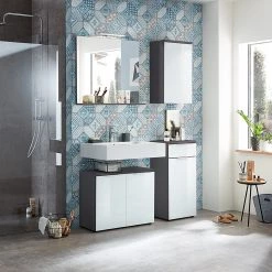 Germania Salle de bain Pescara V (4 éléments) - Verre - Graphite