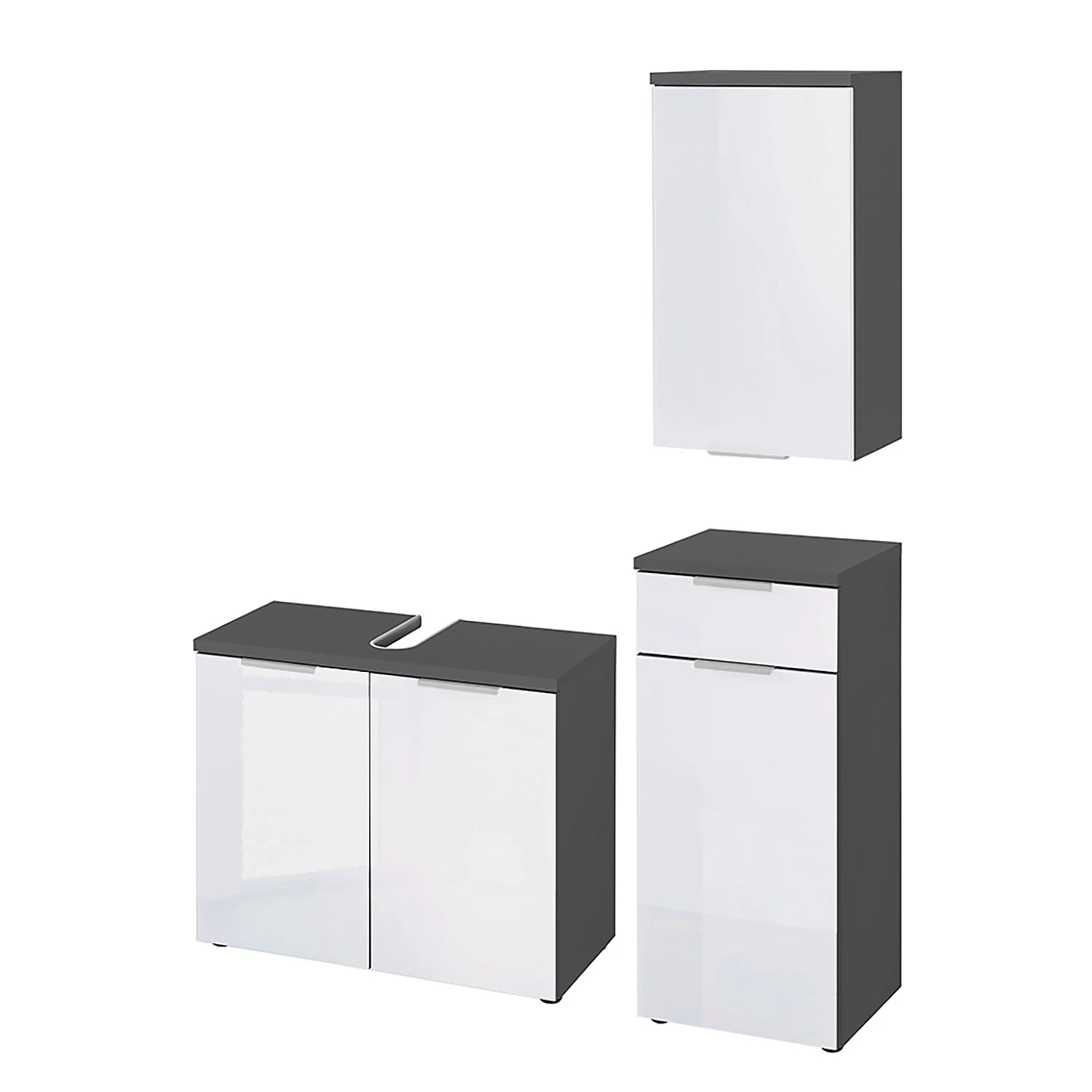 Germania Salle de bain Pescara IX (3 éléments) - Verre - Graphite 4 Germania Salle de bain Pescara IX (3 éléments) - Verre - Graphite – Image 2