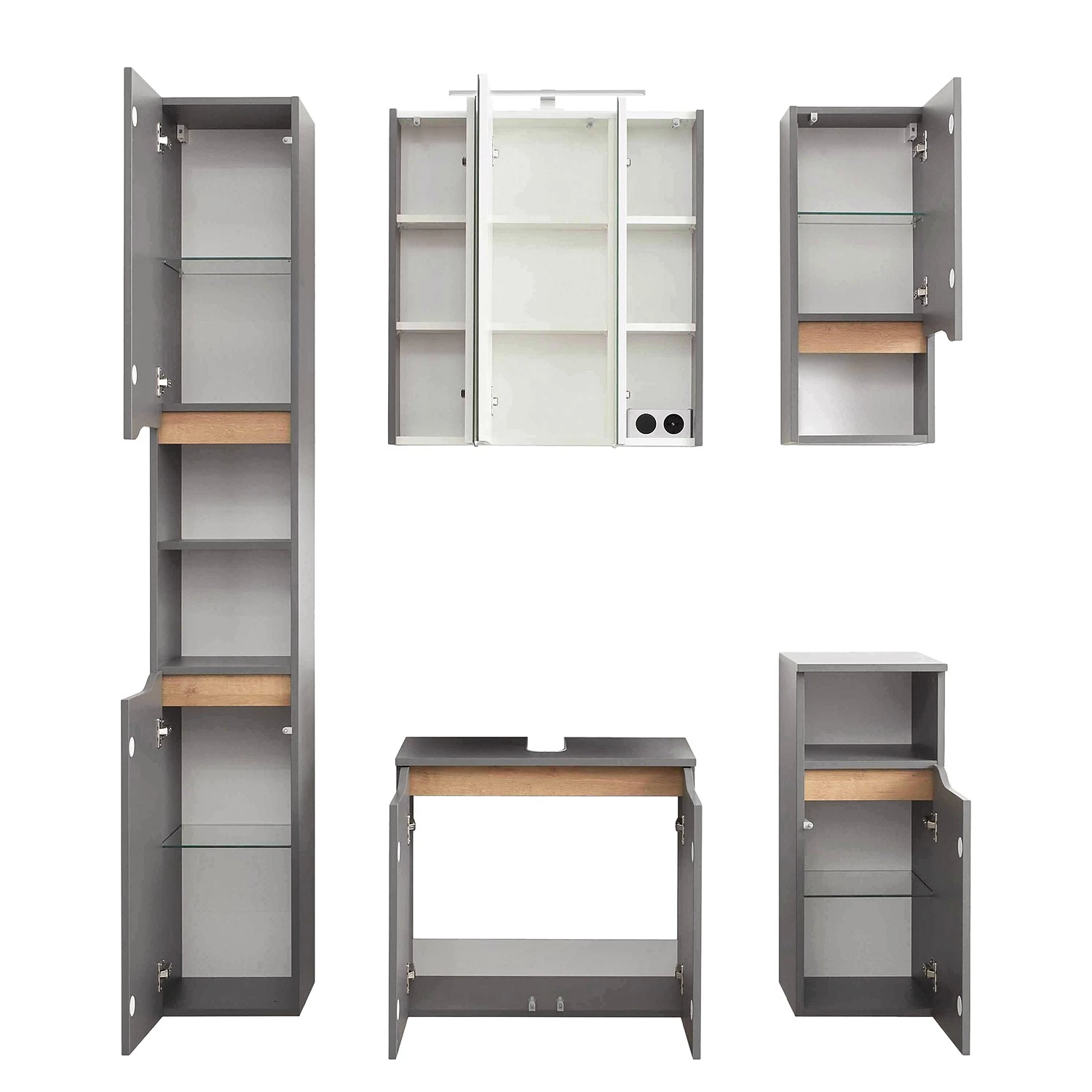 Pelipal Meuble sous lavabo Tiberio I - Gris mat 9 Pelipal Meuble sous lavabo Tiberio I - Gris mat – Image 7