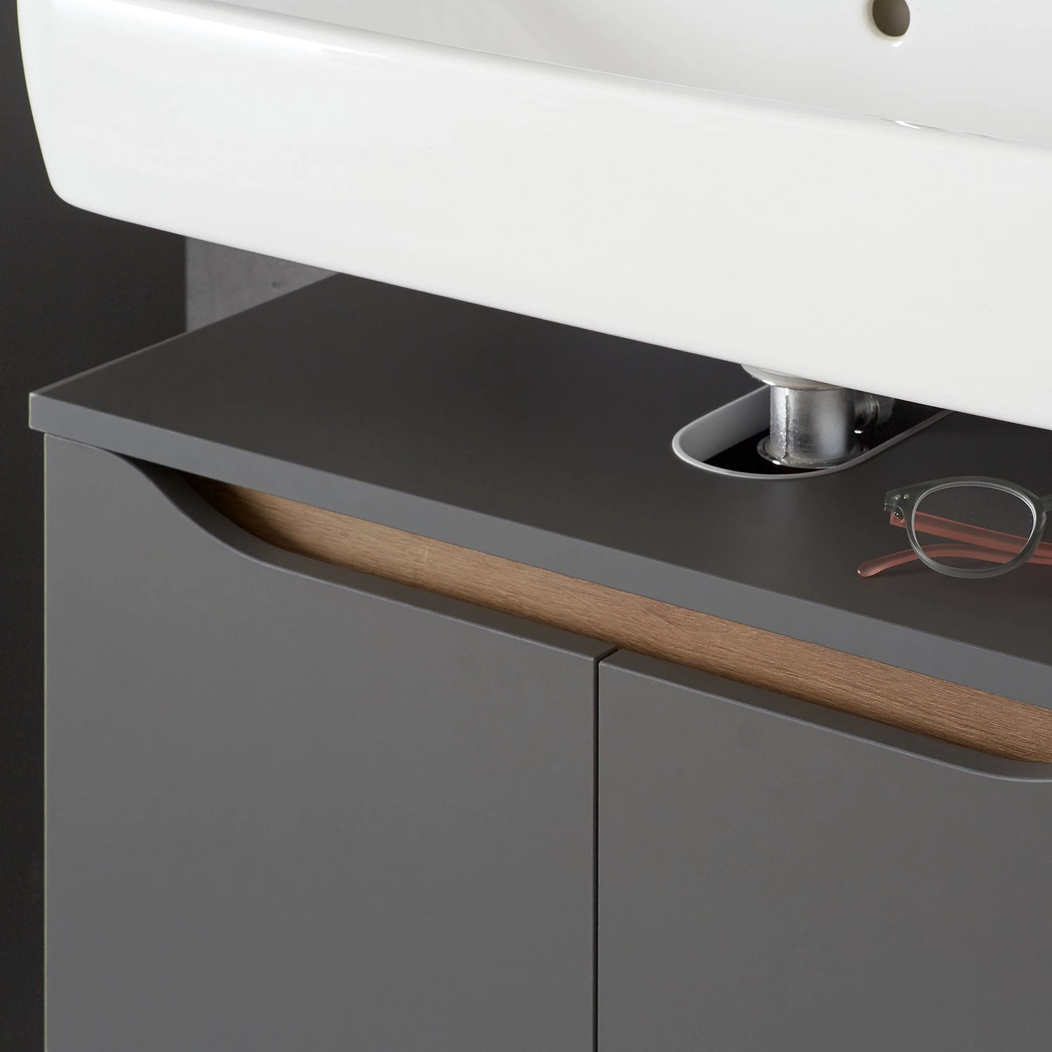 Pelipal Meuble sous lavabo Tiberio I - Gris mat 10 Pelipal Meuble sous lavabo Tiberio I - Gris mat – Image 8