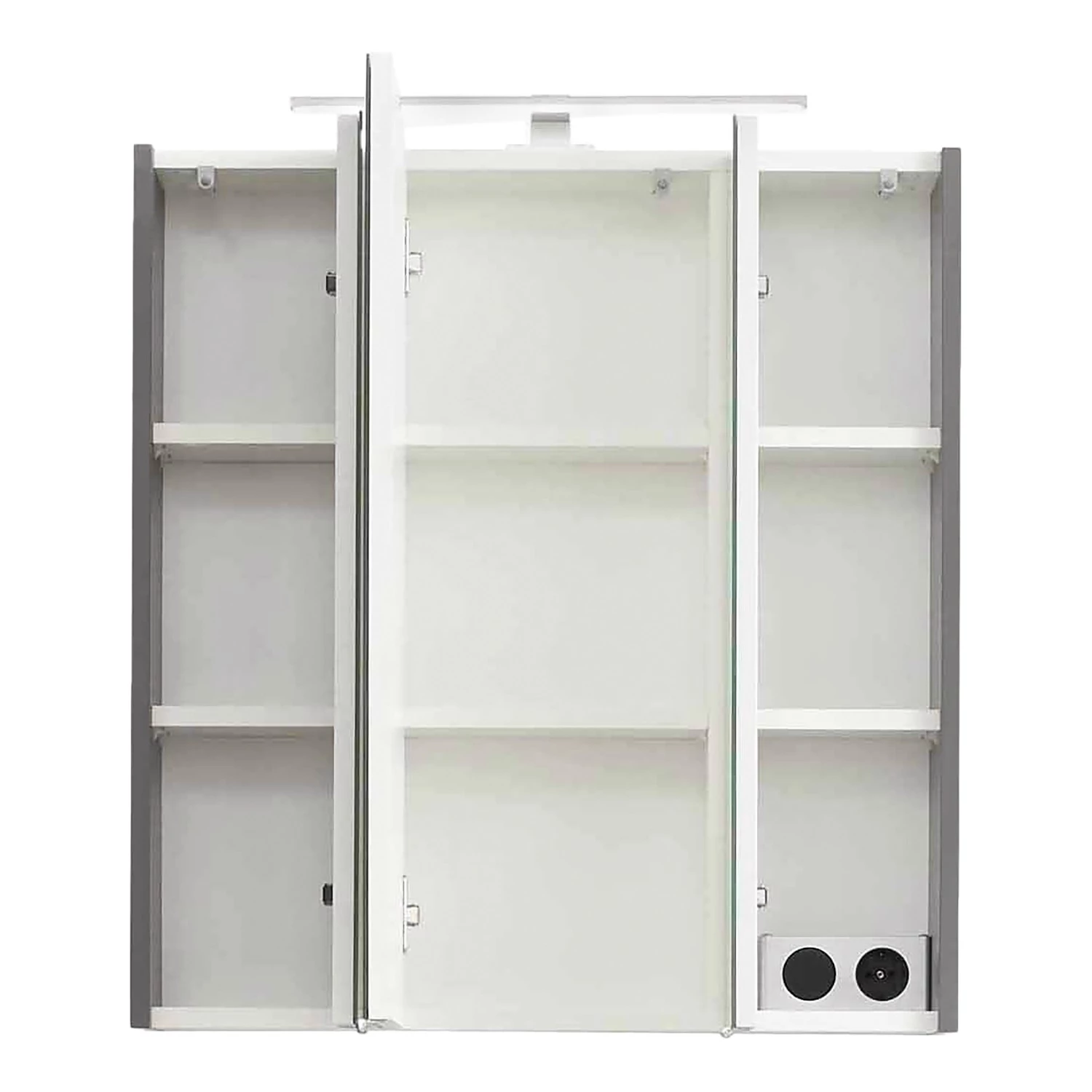 Pelipal Armoire de toilette Tiberio - Avec éclairage intégré - Gris mat - Largeur : 65 cm 9 Pelipal Armoire de toilette Tiberio - Avec éclairage intégré - Gris mat - Largeur : 65 cm – Image 7