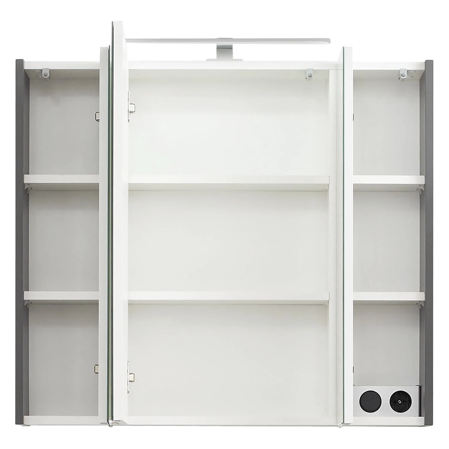 Pelipal Salle de bain Tiberio III (2 éléments) - Avec éclairage - Gris quartz mat / Imitation chêne Riviera 9 Pelipal Salle de bain Tiberio III (2 éléments) - Avec éclairage - Gris quartz mat / Imitation chêne Riviera – Image 7