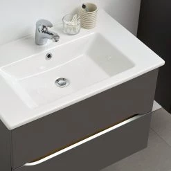 Pelipal Salle de bain Tiberio III (2 éléments) - Avec éclairage - Gris quartz mat / Imitation chêne Riviera 23 Pelipal Salle de bain Tiberio III (2 éléments) - Avec éclairage - Gris quartz mat / Imitation chêne Riviera -Meubles de salle de bain Soldes 2022 1000194086 191115 13255700127 DETAILS P000000001000194086