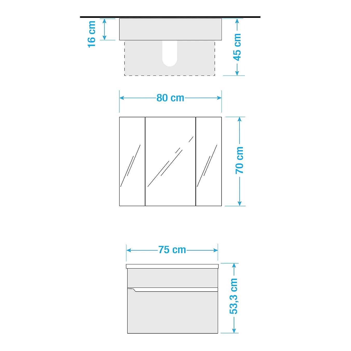 Pelipal Salle de bain Tiberio III (2 éléments) - Avec éclairage - Gris quartz mat / Imitation chêne Riviera 14 Pelipal Salle de bain Tiberio III (2 éléments) - Avec éclairage - Gris quartz mat / Imitation chêne Riviera – Image 12