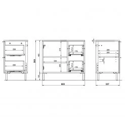 Germania Meuble sous lavabo Mauresa I - Blanc brillant -Meubles de salle de bain Soldes 2022 1000194693 191128 15191800061 SKETCH DETAILS P000000001000194693 sketch